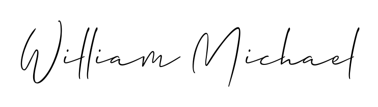 Create your official email sign-off with William Michael name in Allison_Script style. Crisp, clean, and perfectly legible across all screens. William Michael signature style 2 images and pictures png