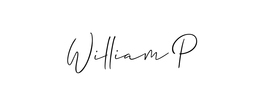 Allison_Script is a professional signature style that is perfect for those who want to add a touch of class to their signature. It is also a great choice for those who want to make their signature more unique. Get William P name to fancy signature for free. William P signature style 2 images and pictures png