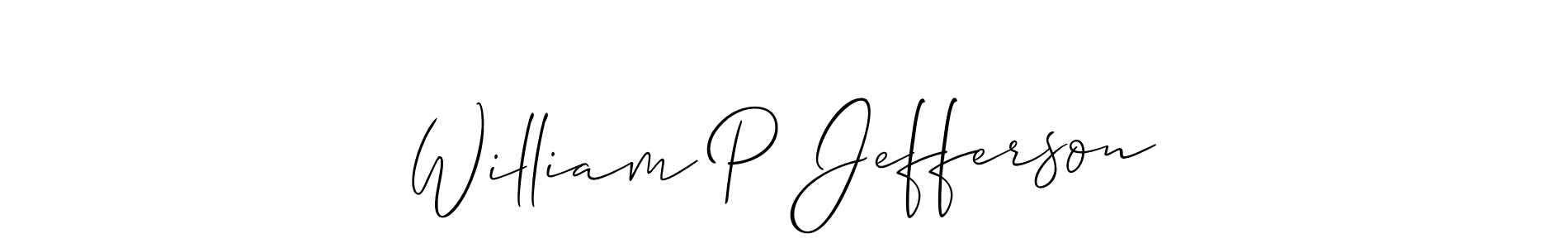 You can use this online signature creator to create a handwritten signature for the name William P Jefferson. This is the best online autograph maker. William P Jefferson signature style 2 images and pictures png