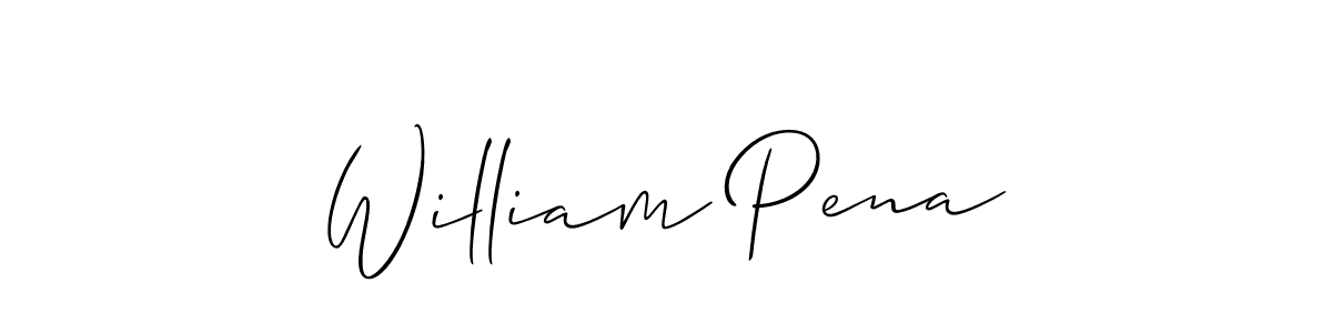 if you are searching for the best signature style for your name William Pena. so please give up your signature search. here we have designed multiple signature styles  using Allison_Script. William Pena signature style 2 images and pictures png