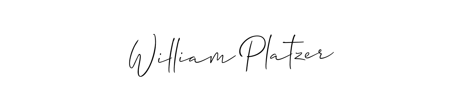 Make a beautiful signature design for name William Platzer. With this signature (Allison_Script) style, you can create a handwritten signature for free. William Platzer signature style 2 images and pictures png