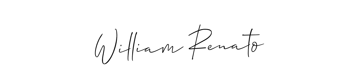 Check out images of Autograph of William Renato name. Actor William Renato Signature Style. Allison_Script is a professional sign style online. William Renato signature style 2 images and pictures png