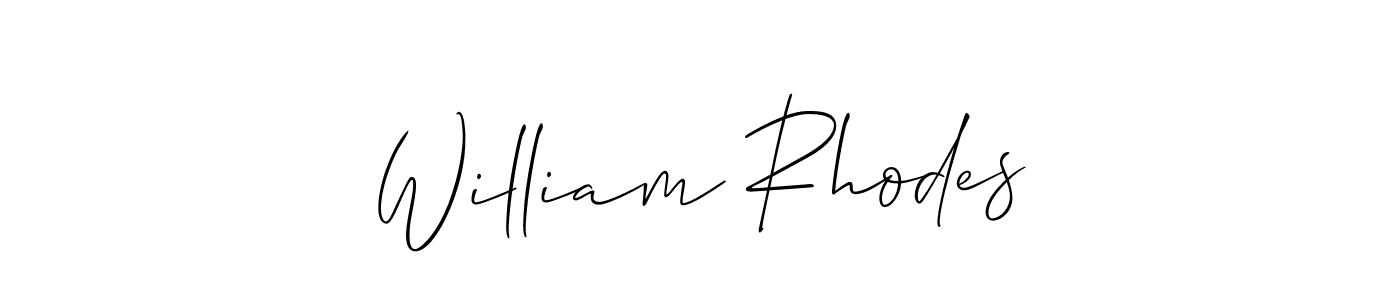 How to make William Rhodes signature? Allison_Script is a professional autograph style. Create handwritten signature for William Rhodes name. William Rhodes signature style 2 images and pictures png