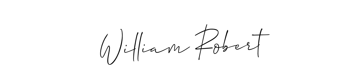 William Robert stylish signature style. Best Handwritten Sign (Allison_Script) for my name. Handwritten Signature Collection Ideas for my name William Robert. William Robert signature style 2 images and pictures png