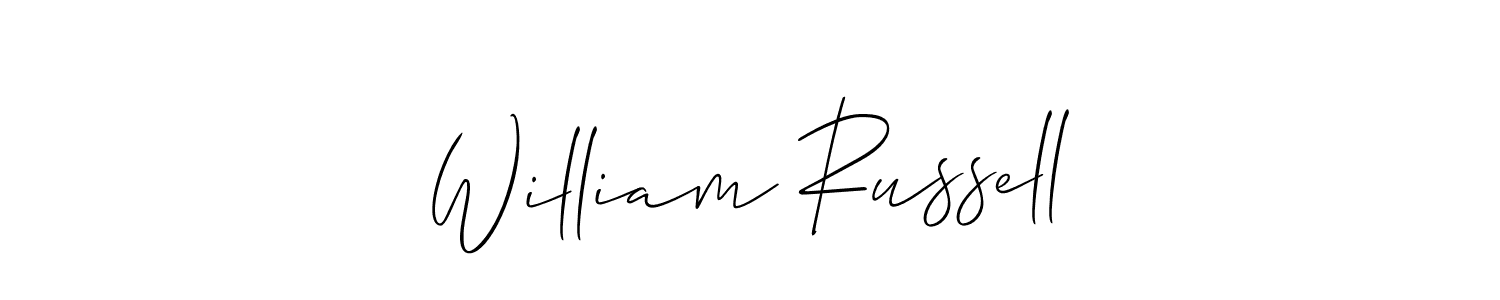 Create a beautiful signature design for name William Russell. With this signature (Allison_Script) fonts, you can make a handwritten signature for free. William Russell signature style 2 images and pictures png