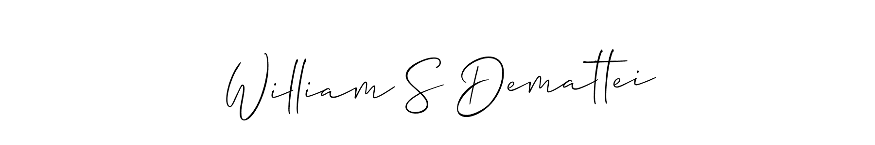William S Demattei stylish signature style. Best Handwritten Sign (Allison_Script) for my name. Handwritten Signature Collection Ideas for my name William S Demattei. William S Demattei signature style 2 images and pictures png