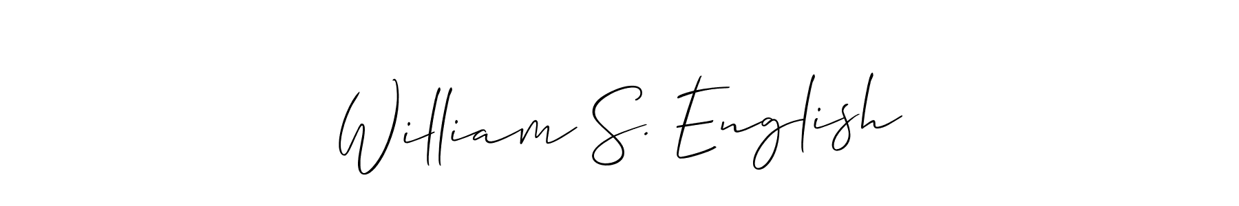 Check out images of Autograph of William S. English name. Actor William S. English Signature Style. Allison_Script is a professional sign style online. William S. English signature style 2 images and pictures png