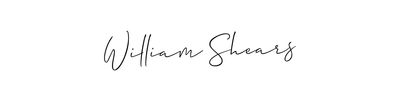 Allison_Script is a professional signature style that is perfect for those who want to add a touch of class to their signature. It is also a great choice for those who want to make their signature more unique. Get William Shears name to fancy signature for free. William Shears signature style 2 images and pictures png