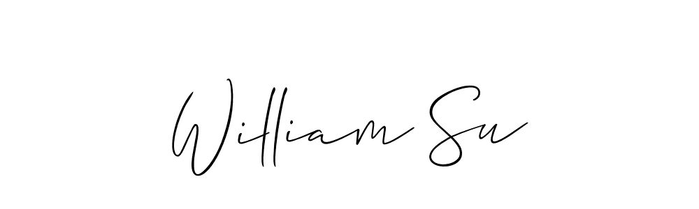 Make a beautiful signature design for name William Su. With this signature (Allison_Script) style, you can create a handwritten signature for free. William Su signature style 2 images and pictures png