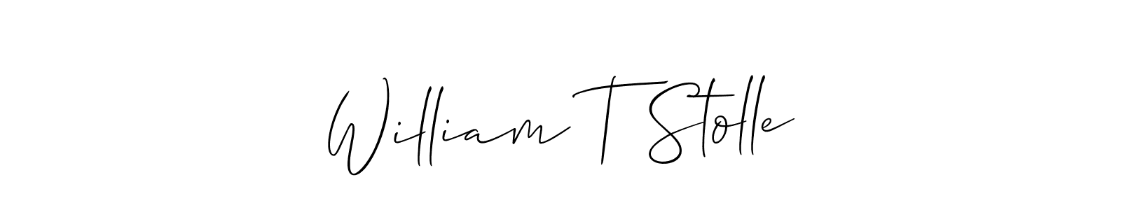 Best and Professional Signature Style for William T Stolle. Allison_Script Best Signature Style Collection. William T Stolle signature style 2 images and pictures png