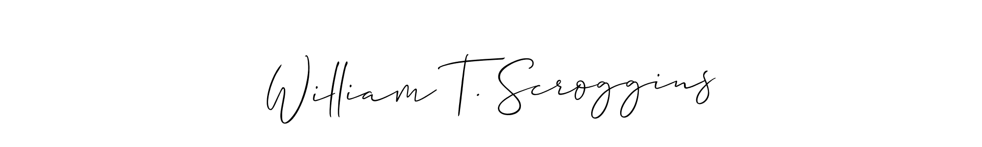 Also You can easily find your signature by using the search form. We will create William T. Scroggins name handwritten signature images for you free of cost using Allison_Script sign style. William T. Scroggins signature style 2 images and pictures png