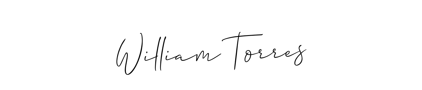 Allison_Script is a professional signature style that is perfect for those who want to add a touch of class to their signature. It is also a great choice for those who want to make their signature more unique. Get William Torres name to fancy signature for free. William Torres signature style 2 images and pictures png