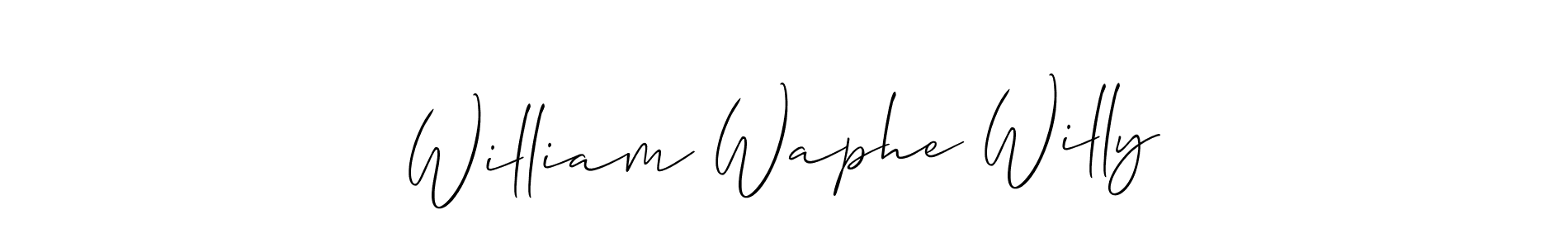 How to Draw William Waphe Willy signature style? Allison_Script is a latest design signature styles for name William Waphe Willy. William Waphe Willy signature style 2 images and pictures png