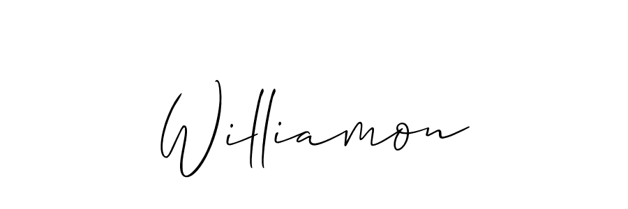 Also You can easily find your signature by using the search form. We will create Williamon name handwritten signature images for you free of cost using Allison_Script sign style. Williamon signature style 2 images and pictures png