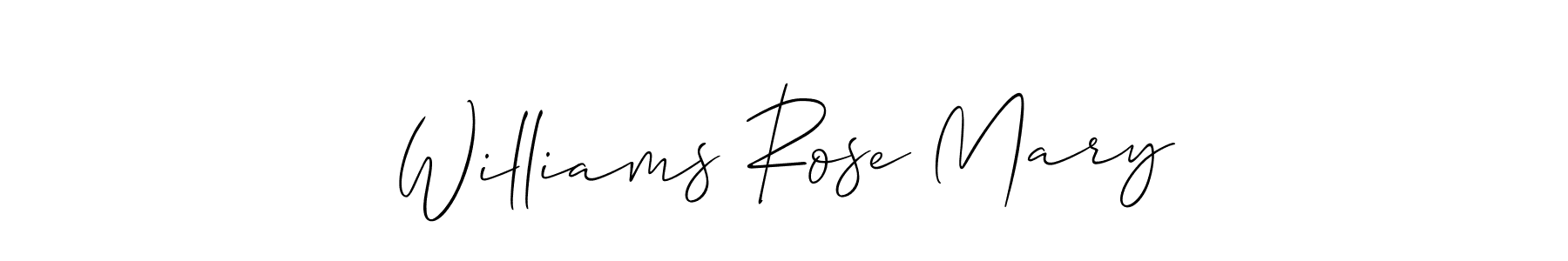 Also You can easily find your signature by using the search form. We will create Williams Rose Mary name handwritten signature images for you free of cost using Allison_Script sign style. Williams Rose Mary signature style 2 images and pictures png