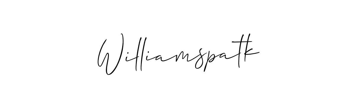 This is the best signature style for the Williamspatk name. Also you like these signature font (Allison_Script). Mix name signature. Williamspatk signature style 2 images and pictures png