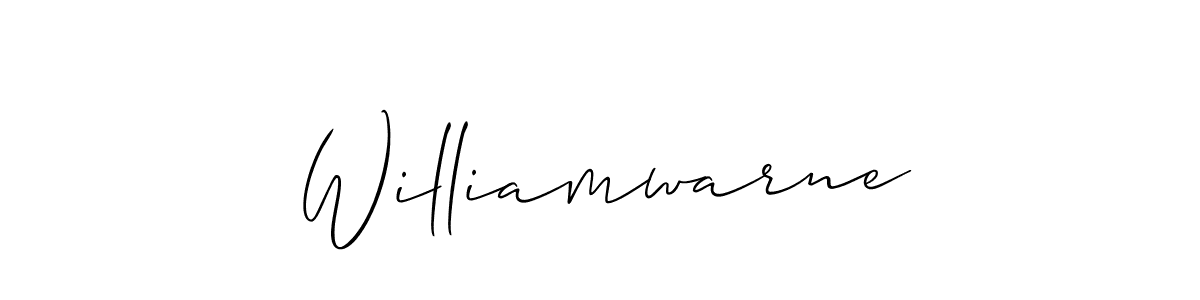 It looks lik you need a new signature style for name Williamwarne. Design unique handwritten (Allison_Script) signature with our free signature maker in just a few clicks. Williamwarne signature style 2 images and pictures png