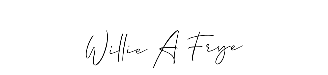 You can use this online signature creator to create a handwritten signature for the name Willie A Frye. This is the best online autograph maker. Willie A Frye signature style 2 images and pictures png