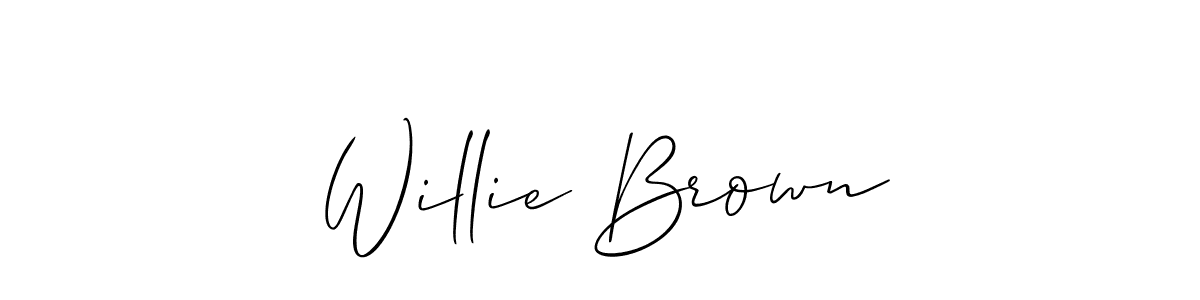 Willie Brown stylish signature style. Best Handwritten Sign (Allison_Script) for my name. Handwritten Signature Collection Ideas for my name Willie Brown. Willie Brown signature style 2 images and pictures png
