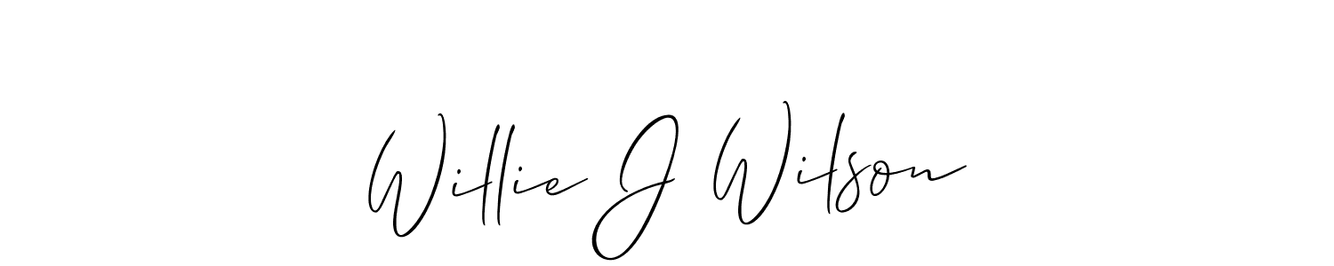 Make a beautiful signature design for name Willie J Wilson. With this signature (Allison_Script) style, you can create a handwritten signature for free. Willie J Wilson signature style 2 images and pictures png