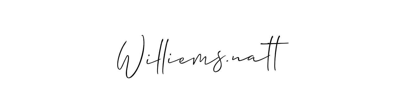Also we have Williems.natt name is the best signature style. Create professional handwritten signature collection using Allison_Script autograph style. Williems.natt signature style 2 images and pictures png