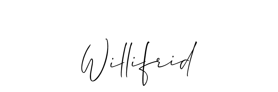 You should practise on your own different ways (Allison_Script) to write your name (Willifrid) in signature. don't let someone else do it for you. Willifrid signature style 2 images and pictures png