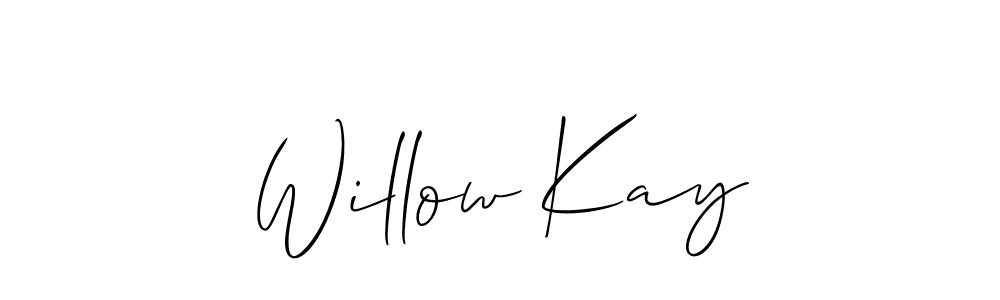 Willow Kay stylish signature style. Best Handwritten Sign (Allison_Script) for my name. Handwritten Signature Collection Ideas for my name Willow Kay. Willow Kay signature style 2 images and pictures png