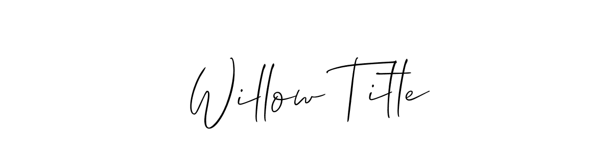 Once you've used our free online signature maker to create your best signature Allison_Script style, it's time to enjoy all of the benefits that Willow Title name signing documents. Willow Title signature style 2 images and pictures png