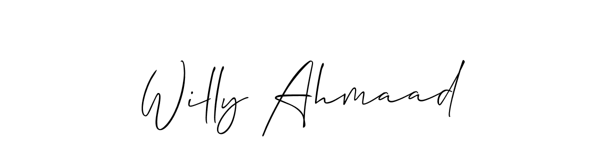 Best and Professional Signature Style for Willy Ahmaad. Allison_Script Best Signature Style Collection. Willy Ahmaad signature style 2 images and pictures png