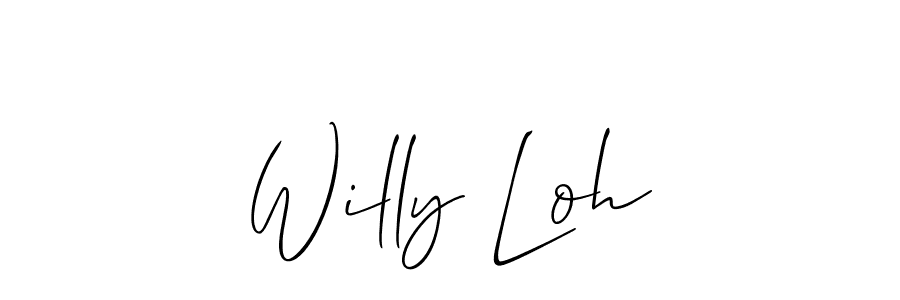 Create a beautiful signature design for name Willy Loh. With this signature (Allison_Script) fonts, you can make a handwritten signature for free. Willy Loh signature style 2 images and pictures png