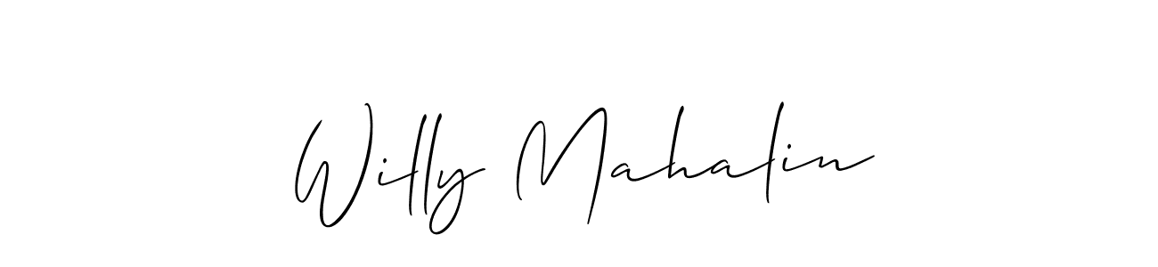 Make a beautiful signature design for name Willy Mahalin. Use this online signature maker to create a handwritten signature for free. Willy Mahalin signature style 2 images and pictures png