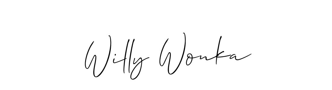 Also we have Willy Wonka name is the best signature style. Create professional handwritten signature collection using Allison_Script autograph style. Willy Wonka signature style 2 images and pictures png