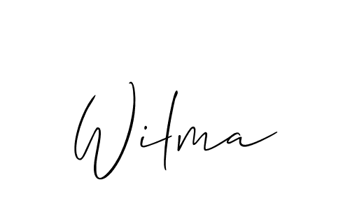 How to make Wilma signature? Allison_Script is a professional autograph style. Create handwritten signature for Wilma name. Wilma signature style 2 images and pictures png