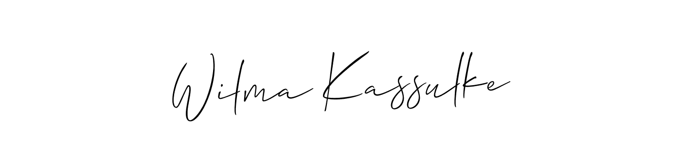 Design your own signature with our free online signature maker. With this signature software, you can create a handwritten (Allison_Script) signature for name Wilma Kassulke. Wilma Kassulke signature style 2 images and pictures png