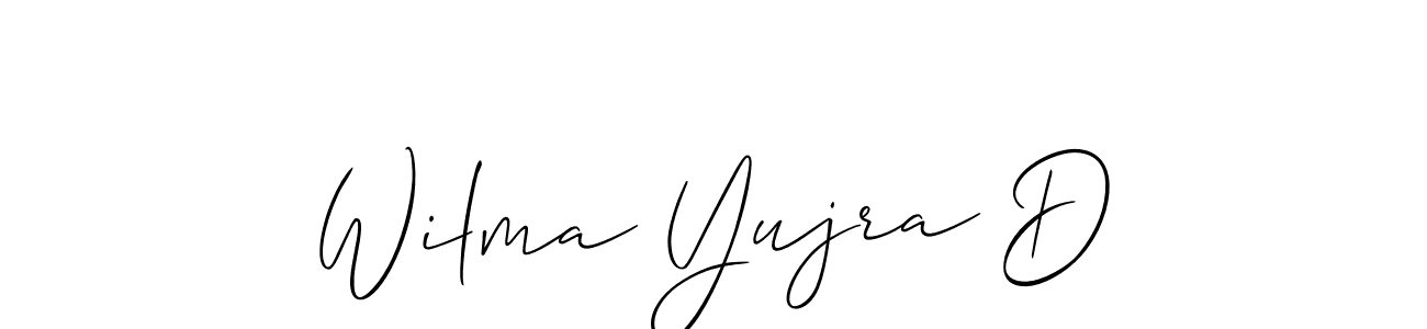 Similarly Allison_Script is the best handwritten signature design. Signature creator online .You can use it as an online autograph creator for name Wilma Yujra D. Wilma Yujra D signature style 2 images and pictures png