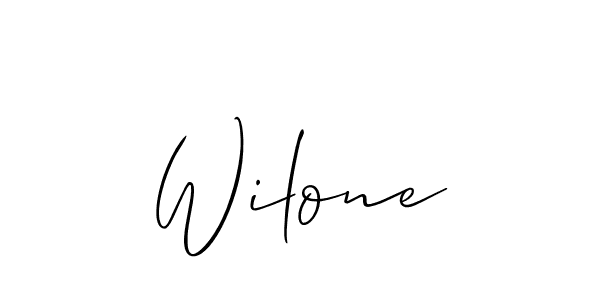 Wilone stylish signature style. Best Handwritten Sign (Allison_Script) for my name. Handwritten Signature Collection Ideas for my name Wilone. Wilone signature style 2 images and pictures png