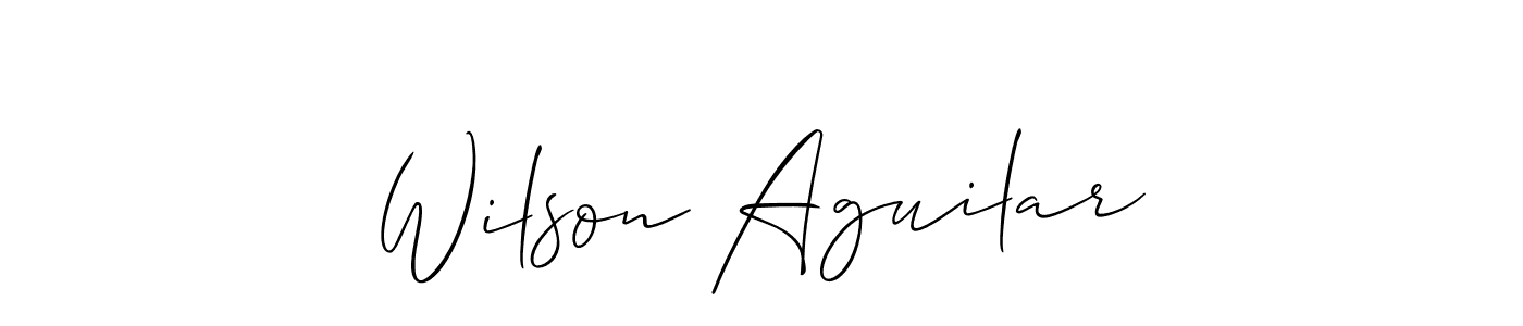Make a beautiful signature design for name Wilson Aguilar. With this signature (Allison_Script) style, you can create a handwritten signature for free. Wilson Aguilar signature style 2 images and pictures png