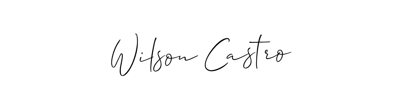 Also You can easily find your signature by using the search form. We will create Wilson Castro name handwritten signature images for you free of cost using Allison_Script sign style. Wilson Castro signature style 2 images and pictures png