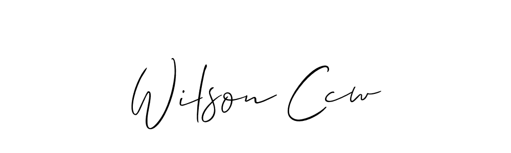 How to make Wilson Ccw signature? Allison_Script is a professional autograph style. Create handwritten signature for Wilson Ccw name. Wilson Ccw signature style 2 images and pictures png