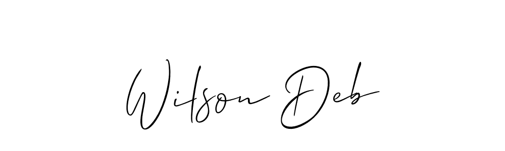 Also You can easily find your signature by using the search form. We will create Wilson Deb name handwritten signature images for you free of cost using Allison_Script sign style. Wilson Deb signature style 2 images and pictures png