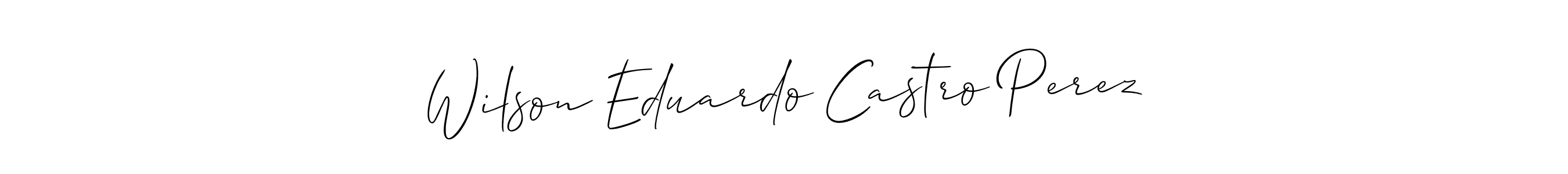 Wilson Eduardo Castro Perez stylish signature style. Best Handwritten Sign (Allison_Script) for my name. Handwritten Signature Collection Ideas for my name Wilson Eduardo Castro Perez. Wilson Eduardo Castro Perez signature style 2 images and pictures png