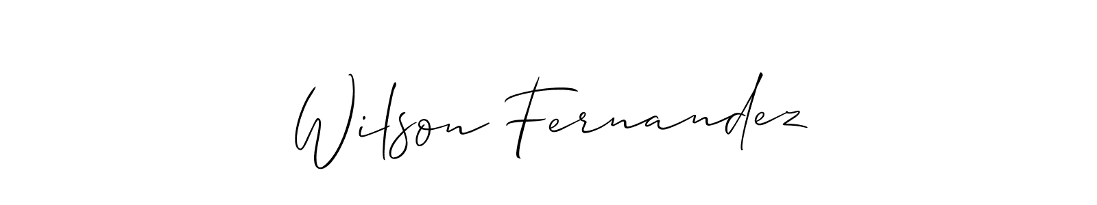 The best way (Allison_Script) to make a short signature is to pick only two or three words in your name. The name Wilson Fernandez include a total of six letters. For converting this name. Wilson Fernandez signature style 2 images and pictures png