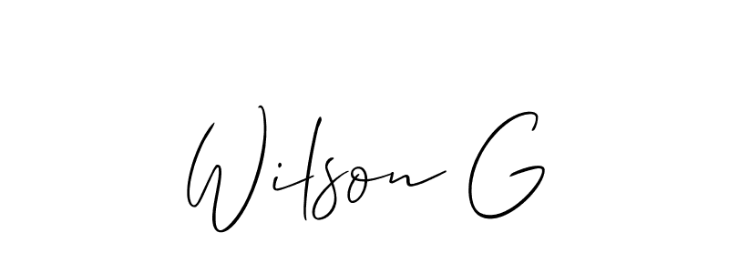 Allison_Script is a professional signature style that is perfect for those who want to add a touch of class to their signature. It is also a great choice for those who want to make their signature more unique. Get Wilson G name to fancy signature for free. Wilson G signature style 2 images and pictures png