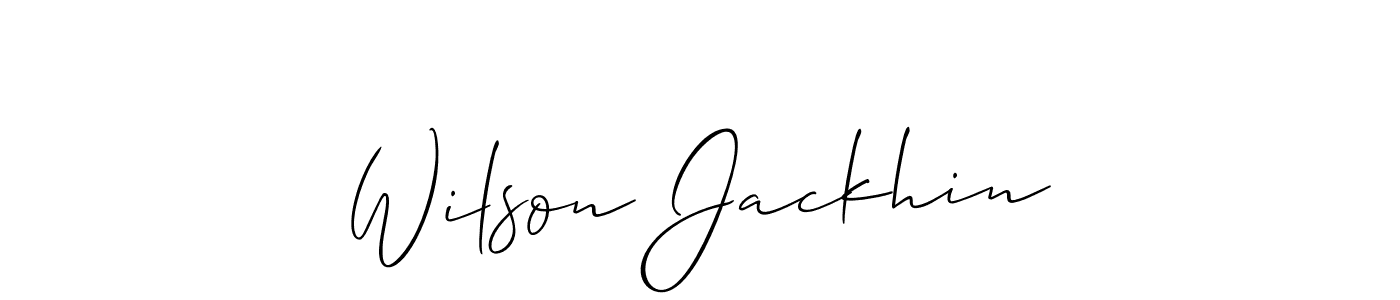 Allison_Script is a professional signature style that is perfect for those who want to add a touch of class to their signature. It is also a great choice for those who want to make their signature more unique. Get Wilson Jackhin name to fancy signature for free. Wilson Jackhin signature style 2 images and pictures png