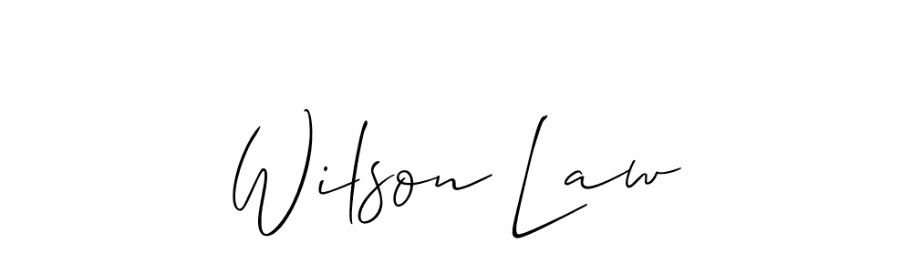 Design your own signature with our free online signature maker. With this signature software, you can create a handwritten (Allison_Script) signature for name Wilson Law. Wilson Law signature style 2 images and pictures png