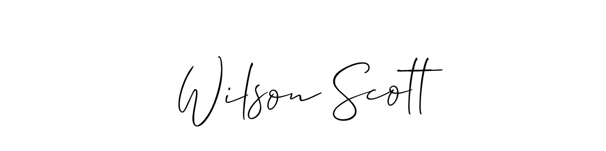 Create a beautiful signature design for name Wilson Scott. With this signature (Allison_Script) fonts, you can make a handwritten signature for free. Wilson Scott signature style 2 images and pictures png