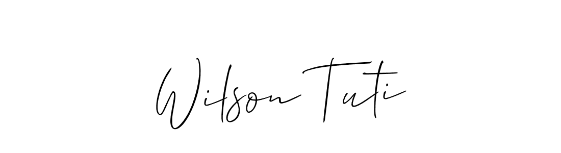 Check out images of Autograph of Wilson Tuti name. Actor Wilson Tuti Signature Style. Allison_Script is a professional sign style online. Wilson Tuti signature style 2 images and pictures png