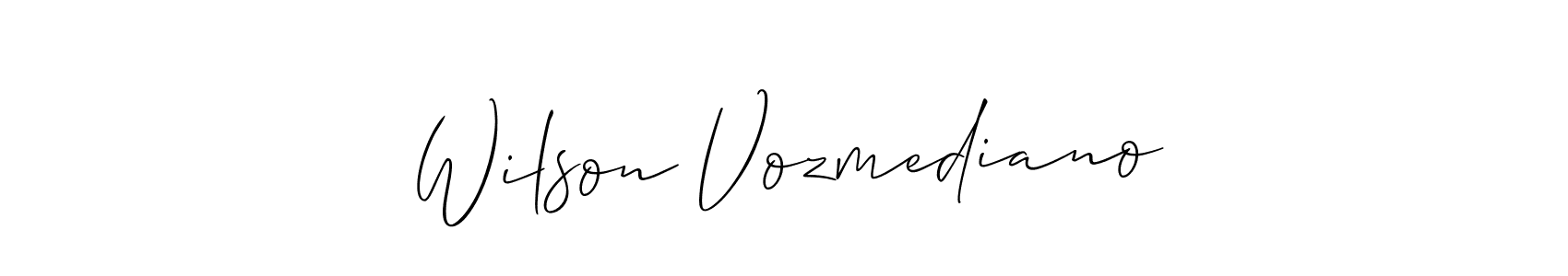 This is the best signature style for the Wilson Vozmediano name. Also you like these signature font (Allison_Script). Mix name signature. Wilson Vozmediano signature style 2 images and pictures png