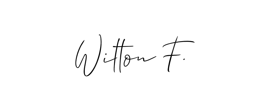 Similarly Allison_Script is the best handwritten signature design. Signature creator online .You can use it as an online autograph creator for name Wilton F.. Wilton F. signature style 2 images and pictures png