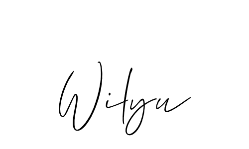 Also You can easily find your signature by using the search form. We will create Wilyu name handwritten signature images for you free of cost using Allison_Script sign style. Wilyu signature style 2 images and pictures png